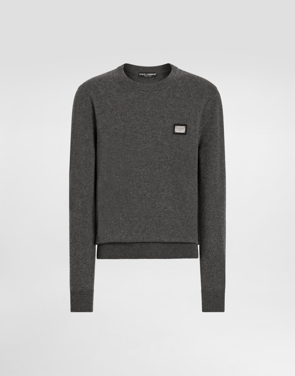 标牌羊毛圆领针织衫1