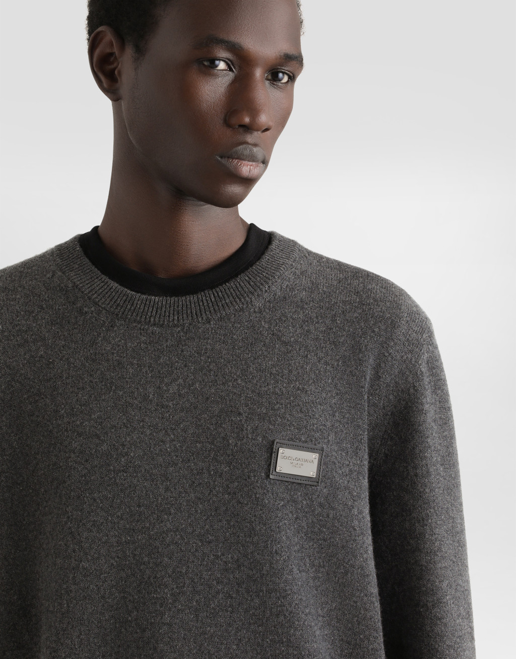 标牌羊毛圆领针织衫4