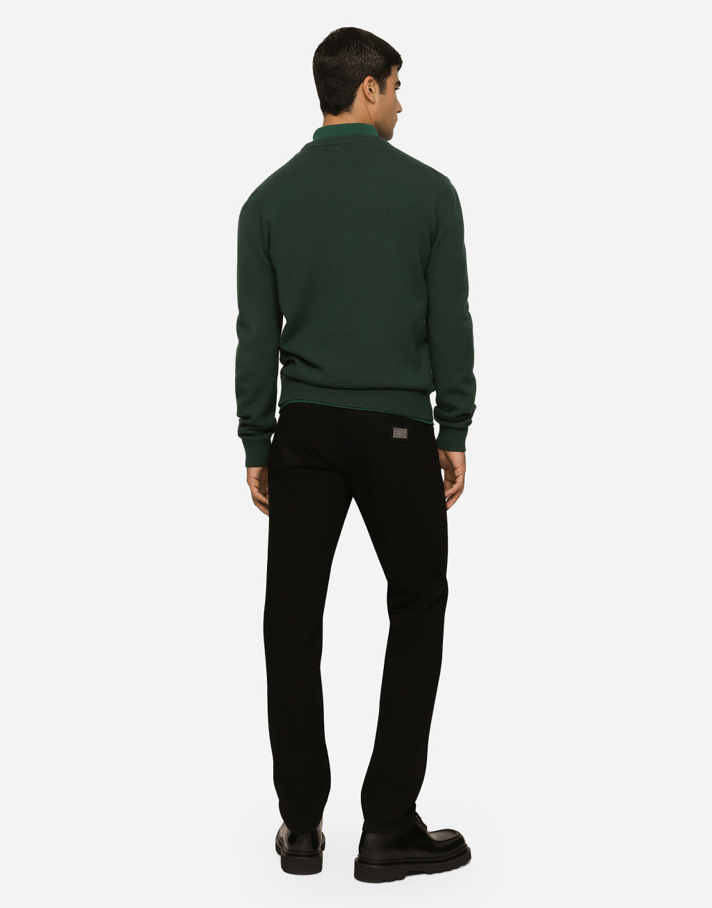 标牌羊毛圆领针织衫3