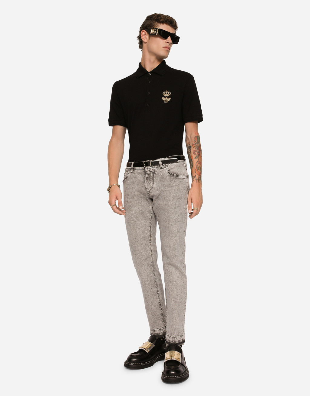 串珠拼饰棉质珠地 POLO 衫6