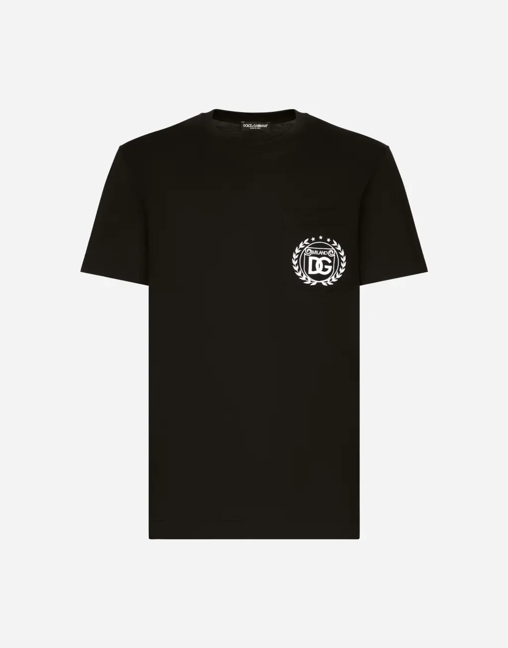 DG Milano 徽标刺绣棉质 T 恤
