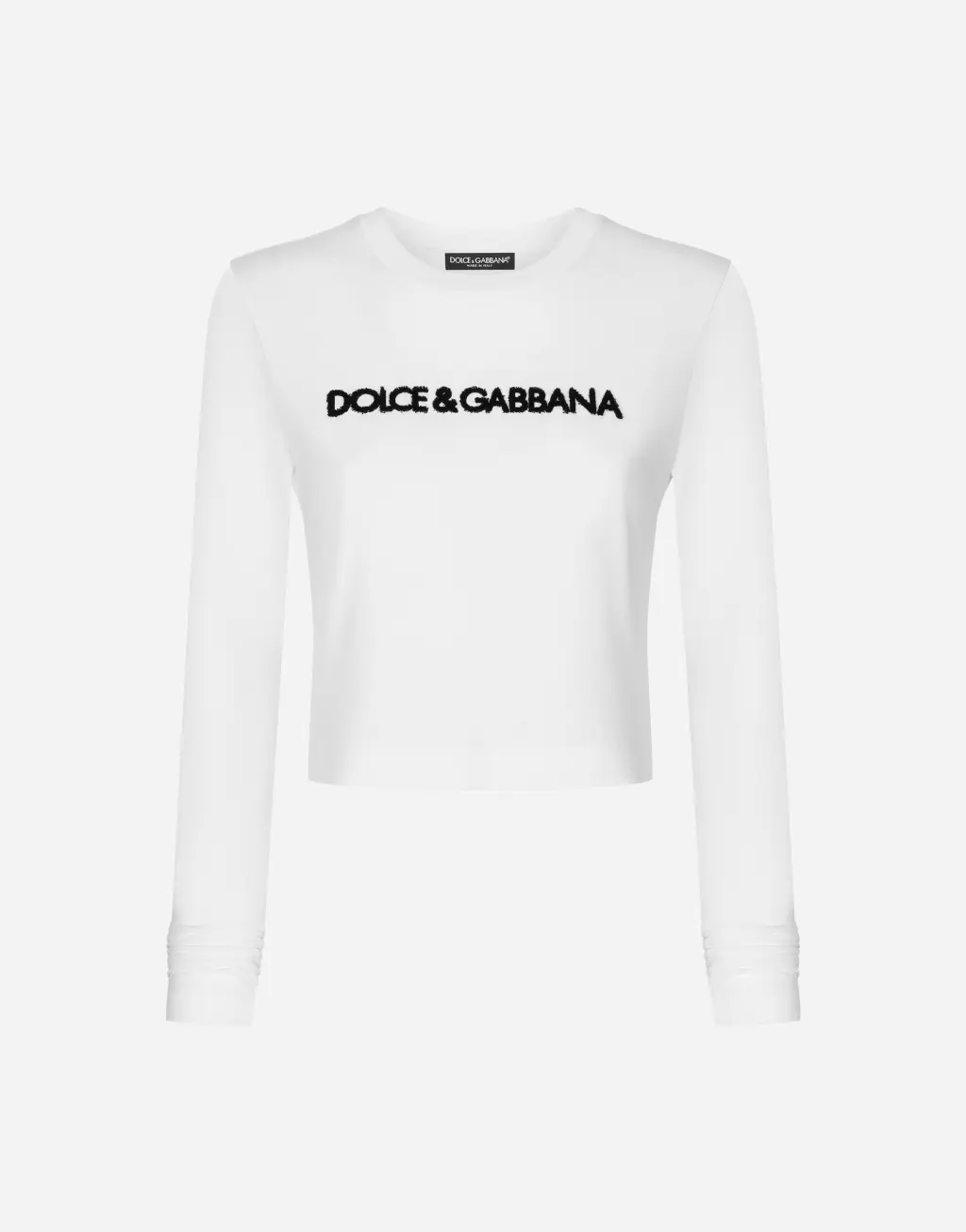 明星同款 Dolce&Gabbana 徽标长袖 T 恤