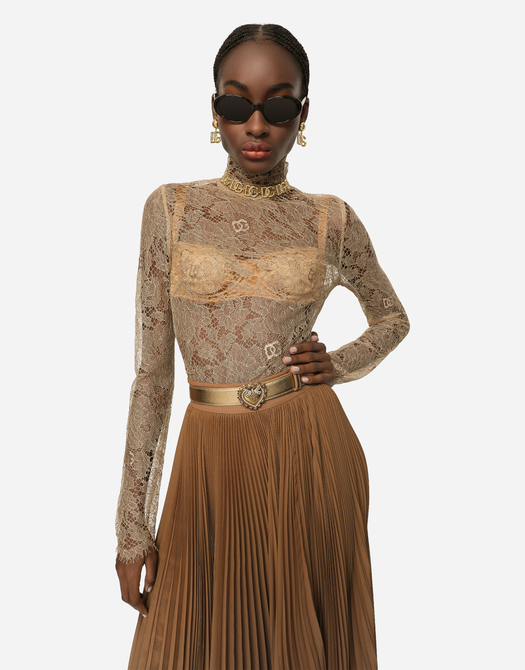 花卉蕾丝高领罩衫4