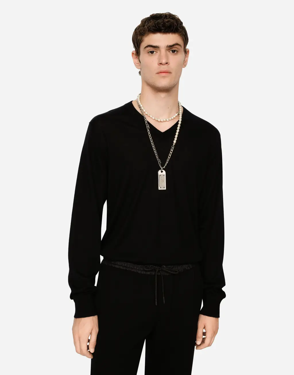 羊绒 V 领针织衫