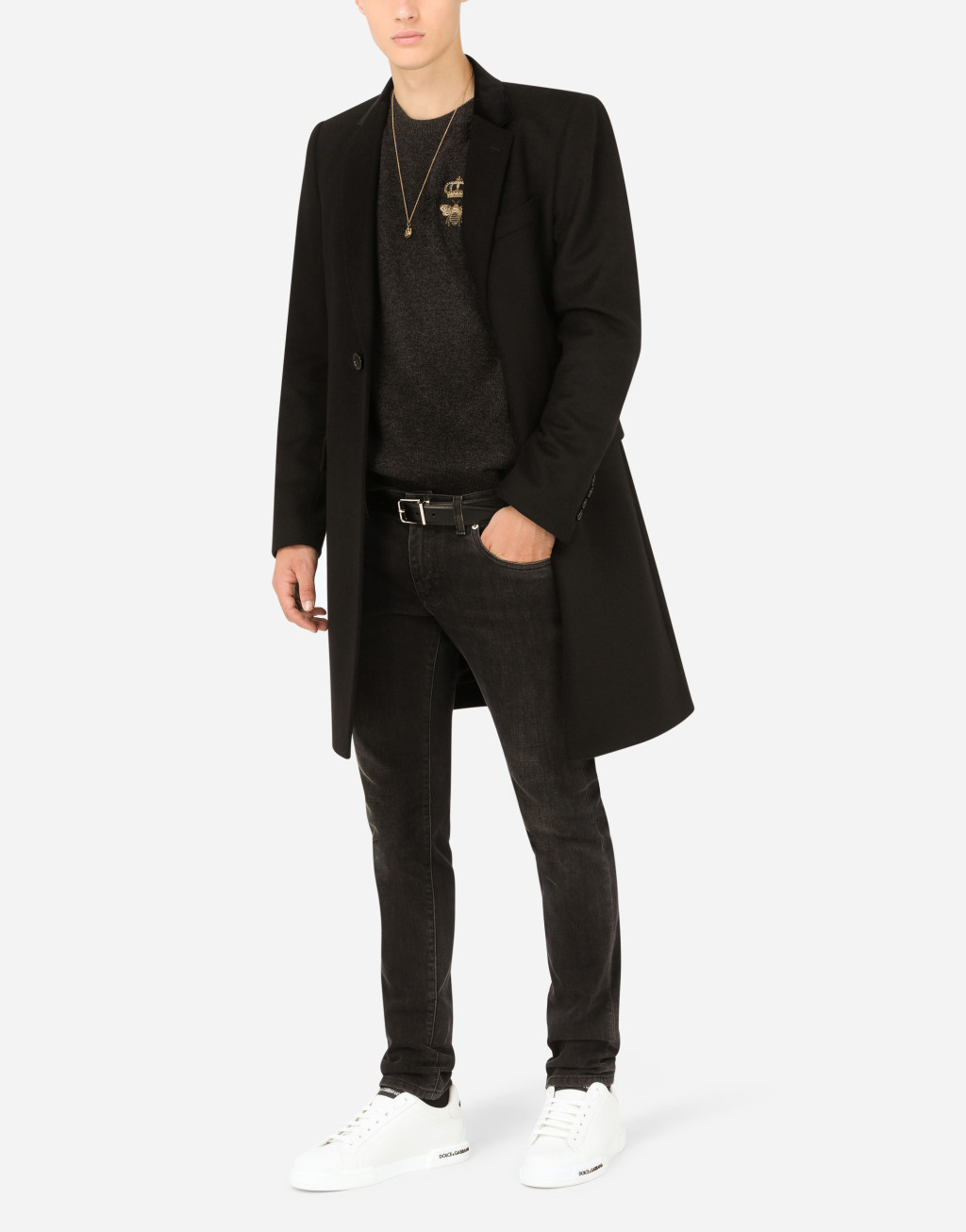 刺绣装饰羊毛圆领针织衫6