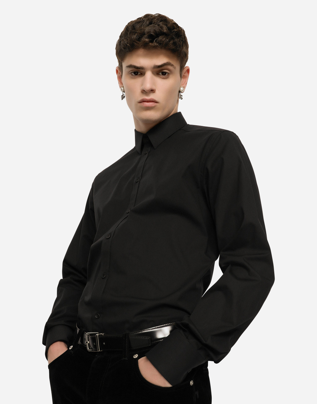 Gold 弹力棉质府绸衬衫4