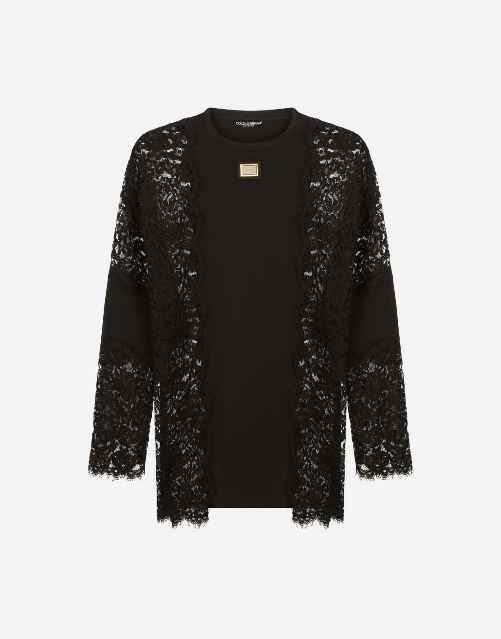 蕾丝嵌花长袖 T 恤1