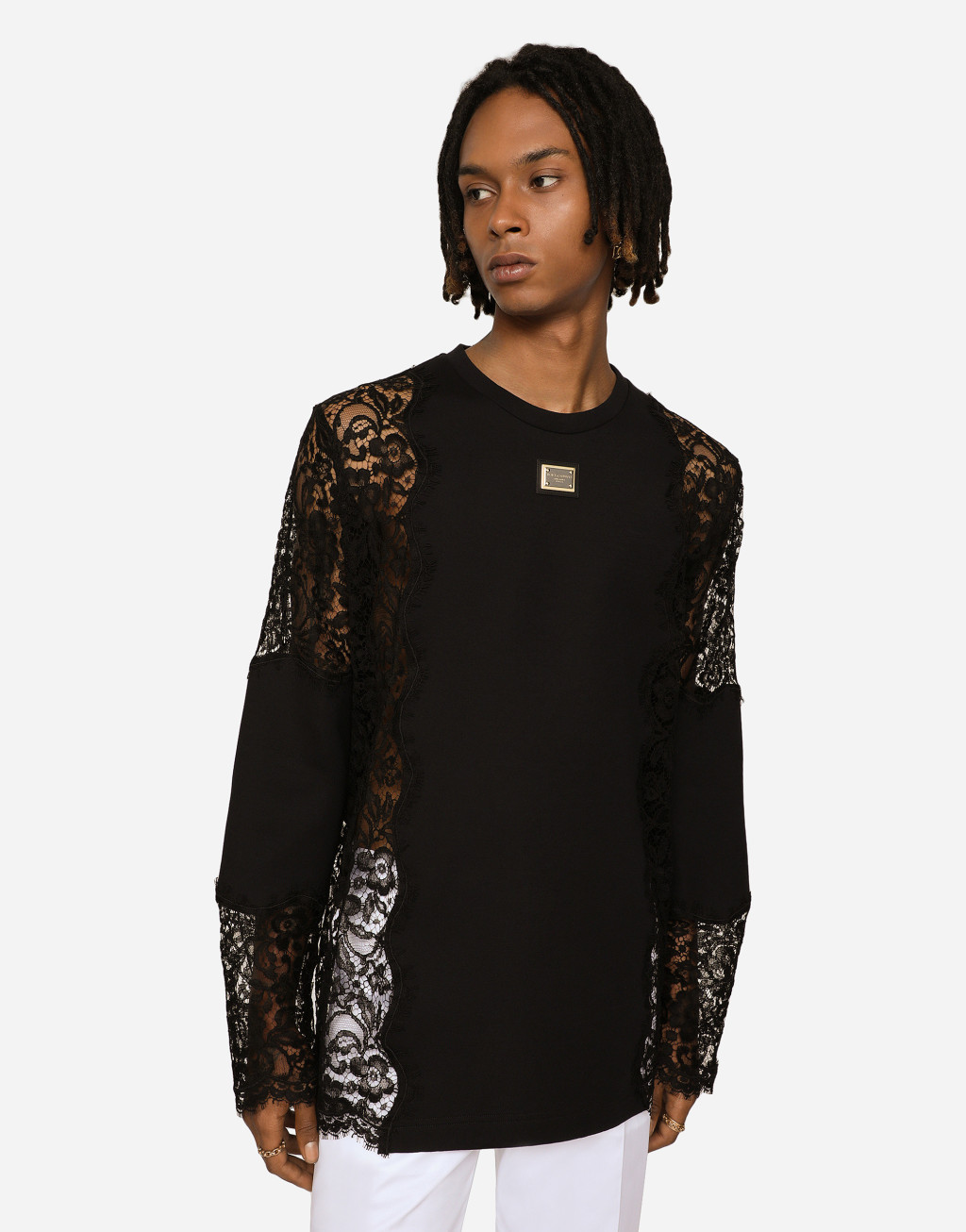 蕾丝嵌花长袖 T 恤4