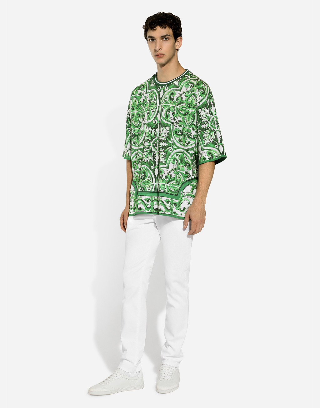 马约利卡印花棉质 T 恤7