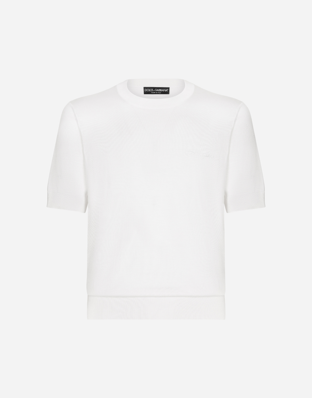 Dolce&Gabbana 徽标真丝圆领针织衫1