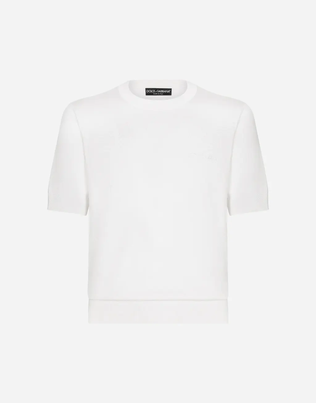 Dolce&Gabbana 徽标真丝圆领针织衫