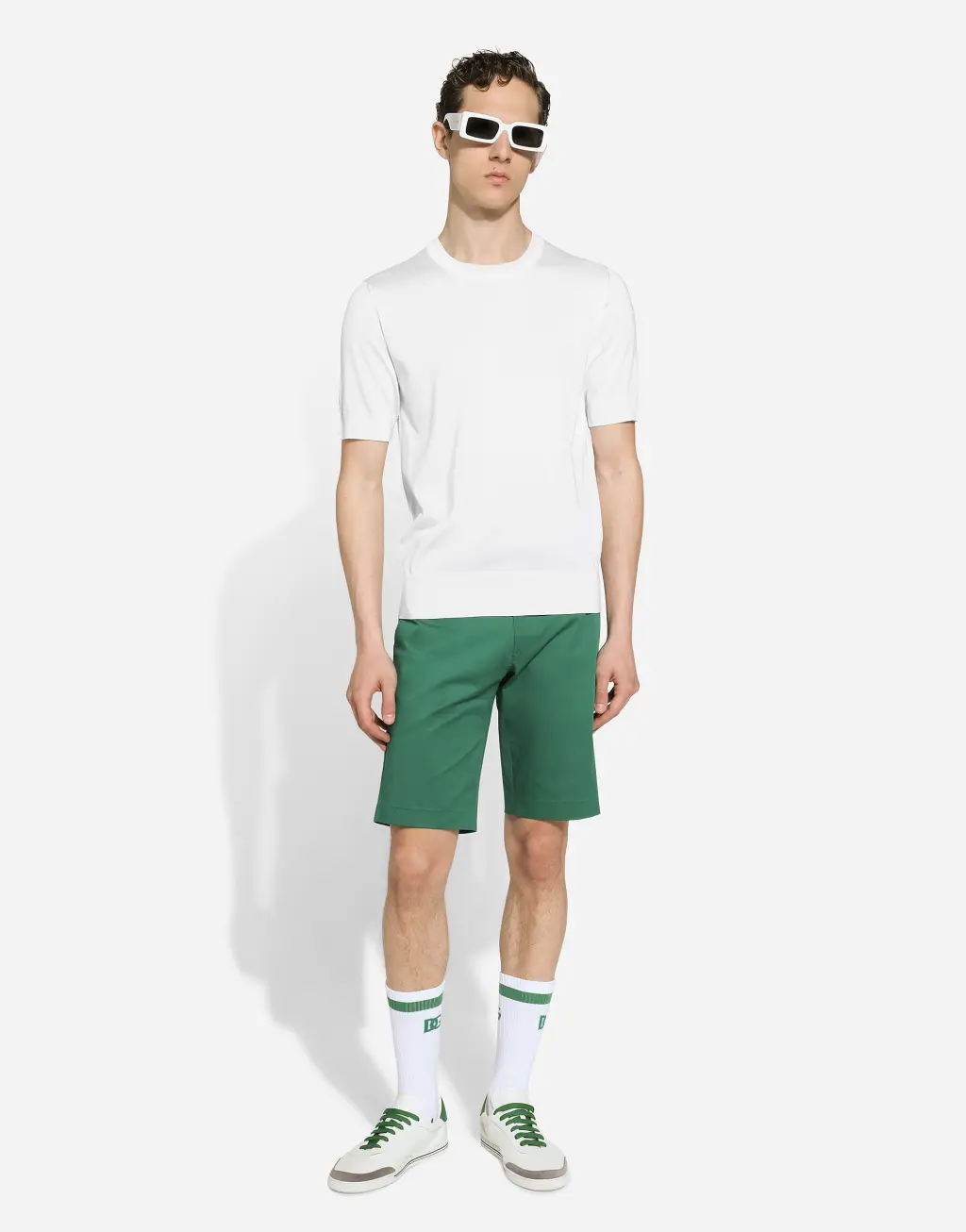 Dolce&Gabbana 徽标真丝圆领针织衫