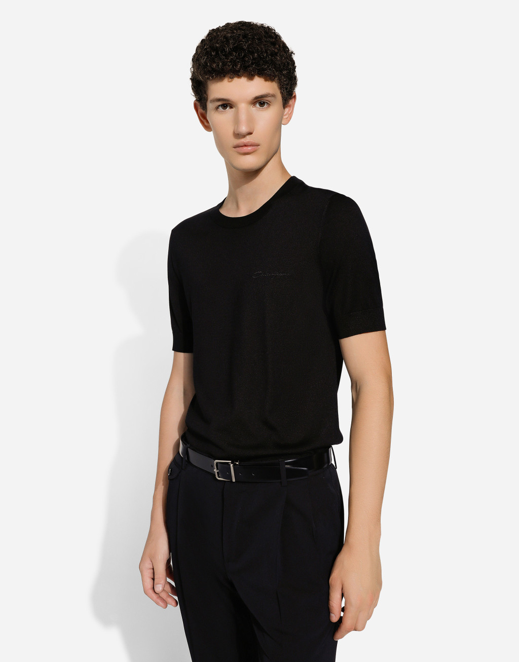 Dolce&Gabbana 徽标真丝圆领针织衫2