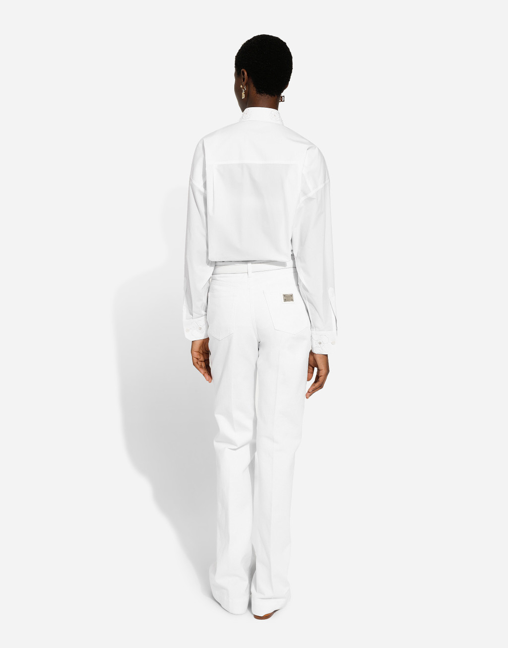 刺绣衣领棉质长袖衬衫3