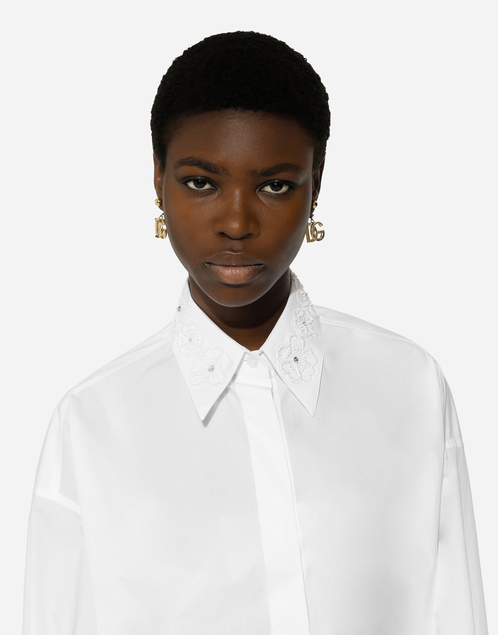 刺绣衣领棉质长袖衬衫4