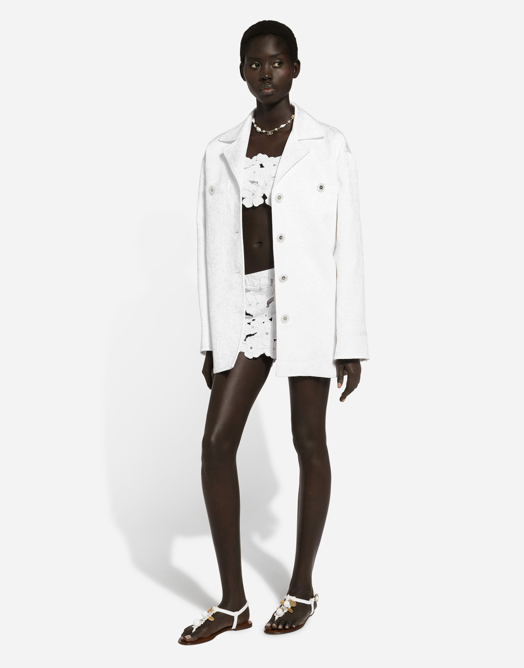 水钻装饰与挖剪刺绣棉质文胸上衣8