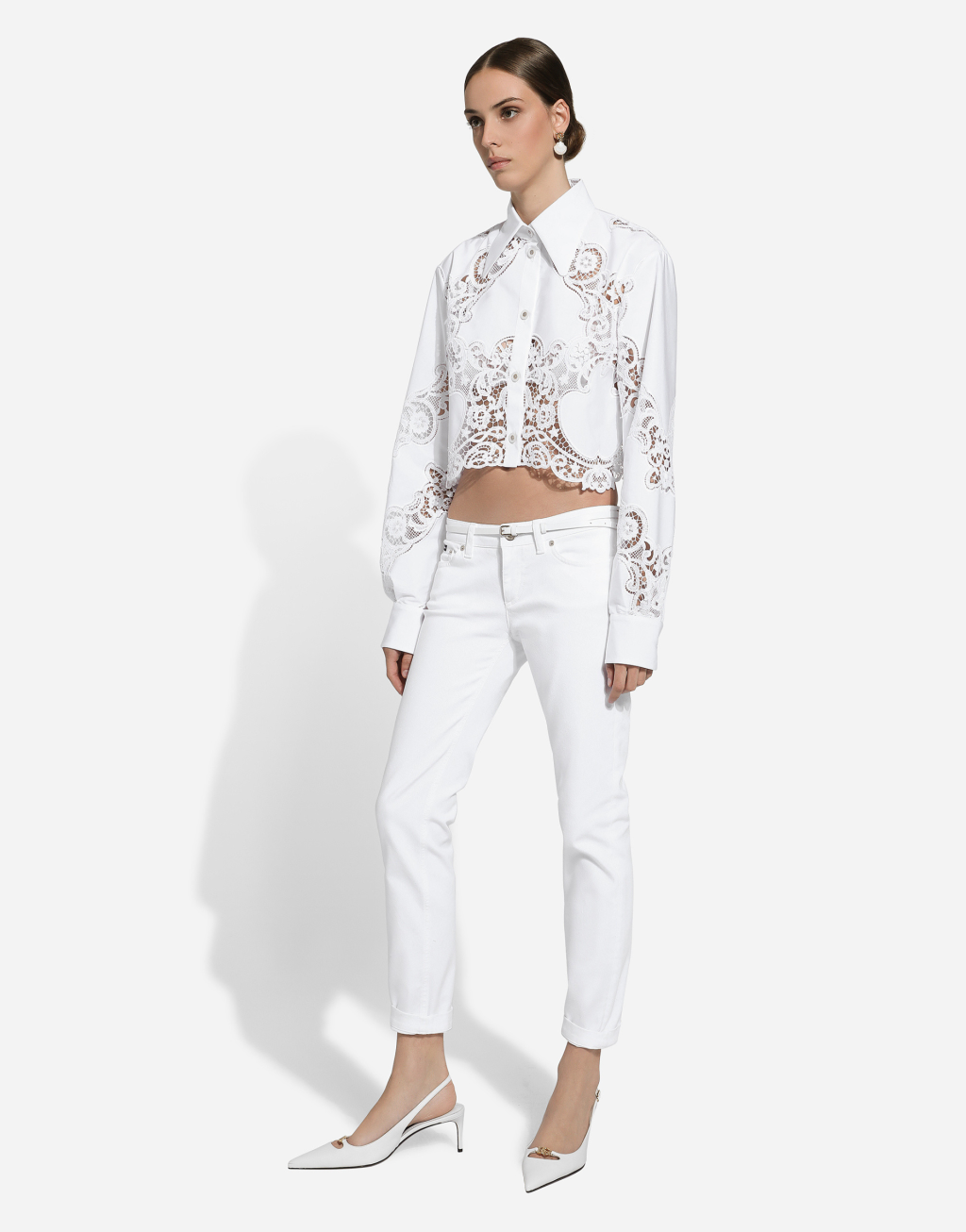 花卉挖剪刺绣棉质衬衫7