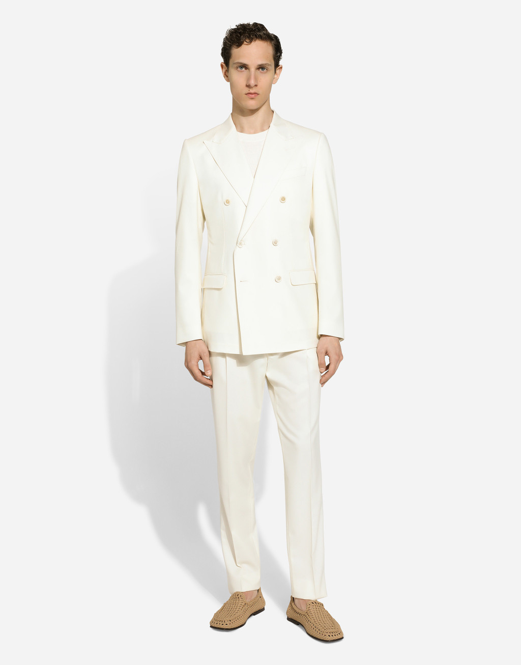 DG 徽标提花真丝圆领针织衫4