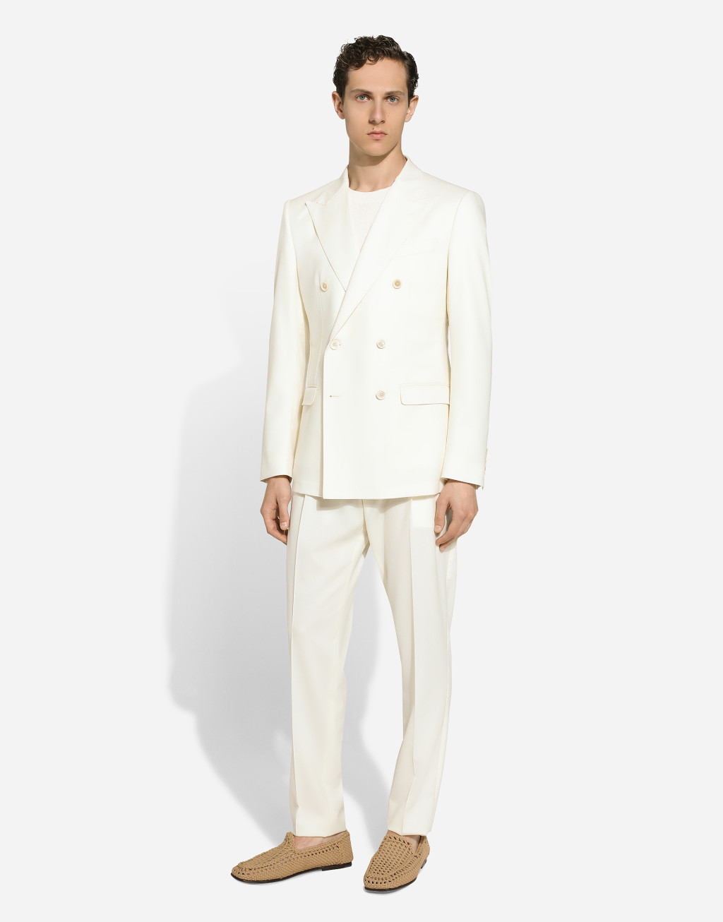 DG 徽标提花真丝圆领针织衫6