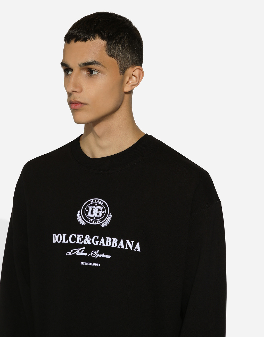 Dolce&Gabbana 徽标印花平纹针织卫衣4