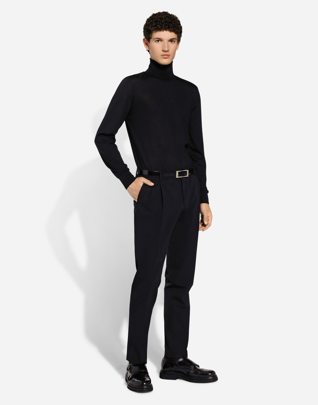 真丝与羊绒混纺高领针织衫7