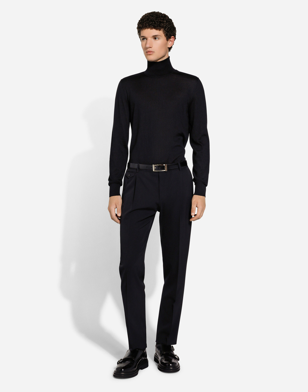 真丝与羊绒混纺高领针织衫2