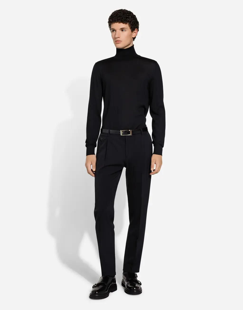 真丝与羊绒混纺高领针织衫