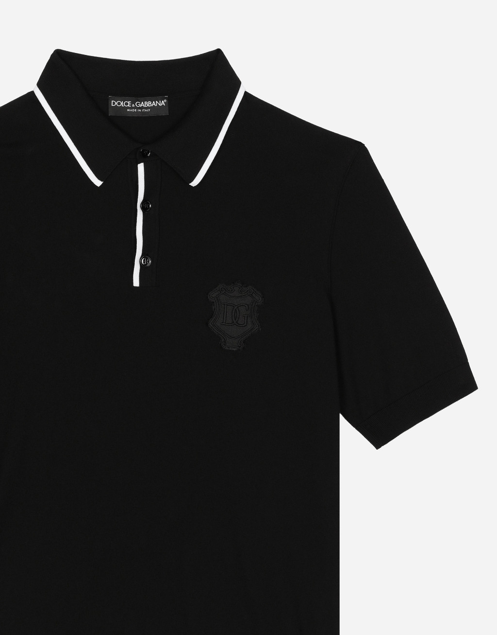 DG 徽标刺绣棉质 Polo 针织衫6