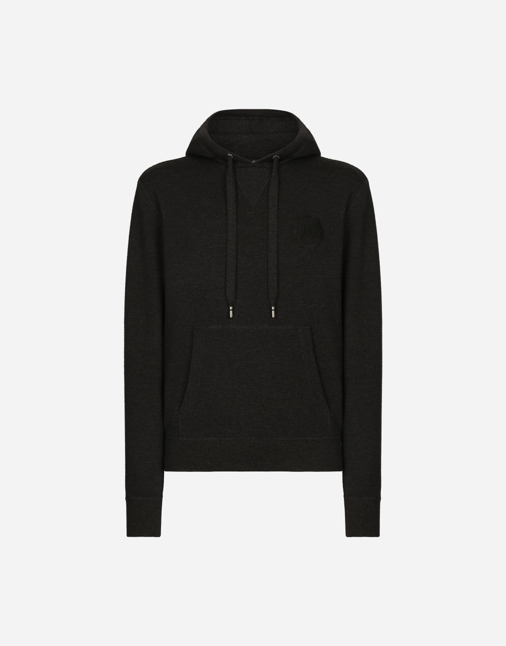 DG 拼饰真丝与羊毛连帽卫衣1