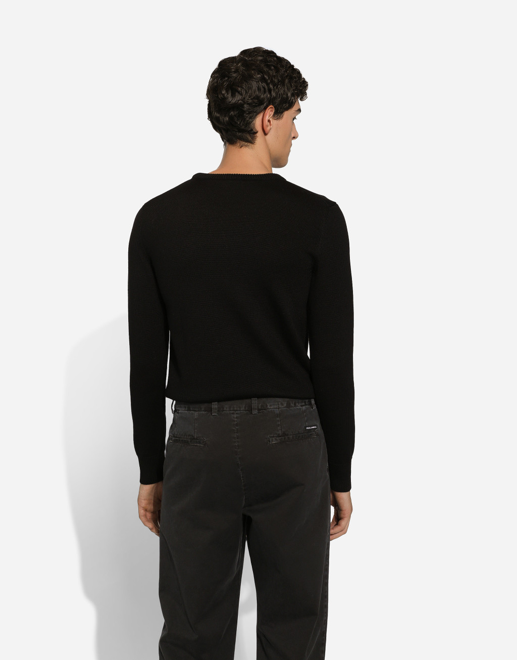 DG 徽标羊毛圆领针织衫5