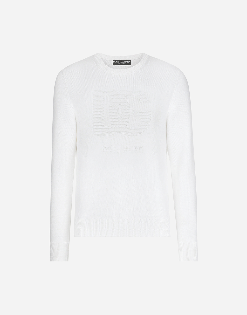 DG 徽标羊毛圆领针织衫1