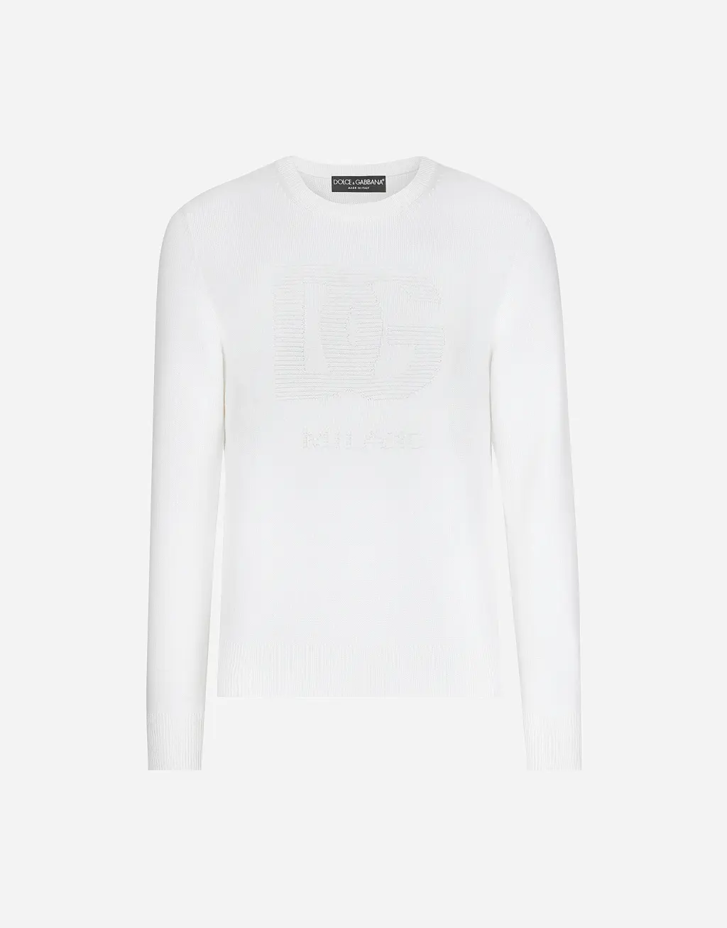 DG 徽标羊毛圆领针织衫