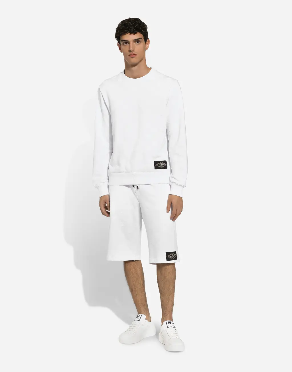 DG 徽标拼饰平纹针织卫衣