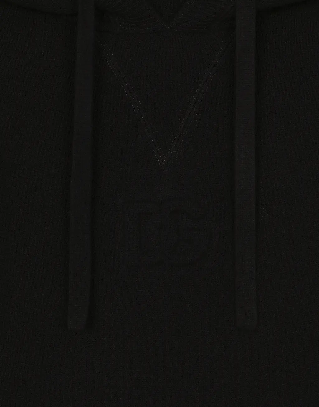 徽标真丝与羊毛连帽针织衫