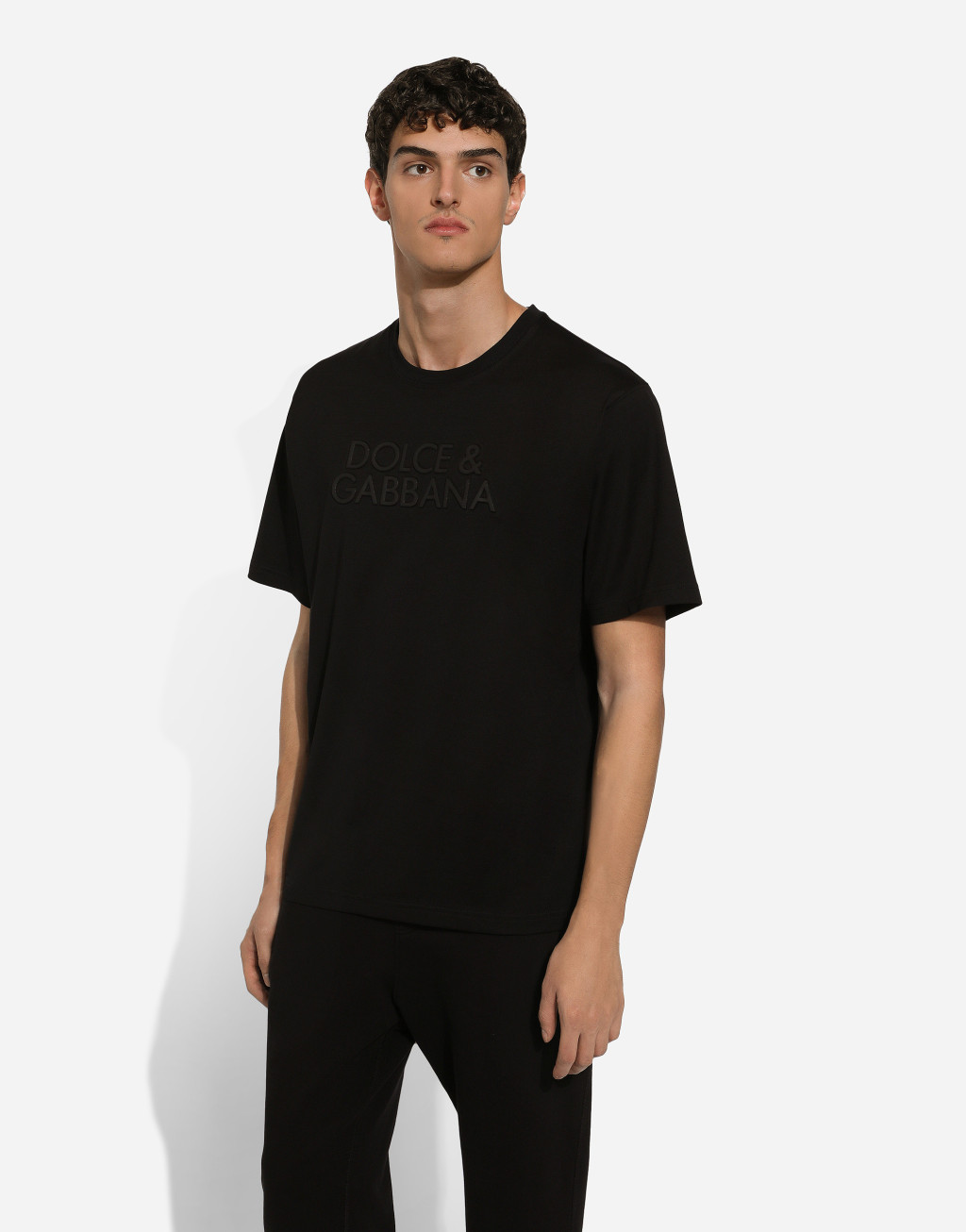 徽标刺绣棉质 T 恤5