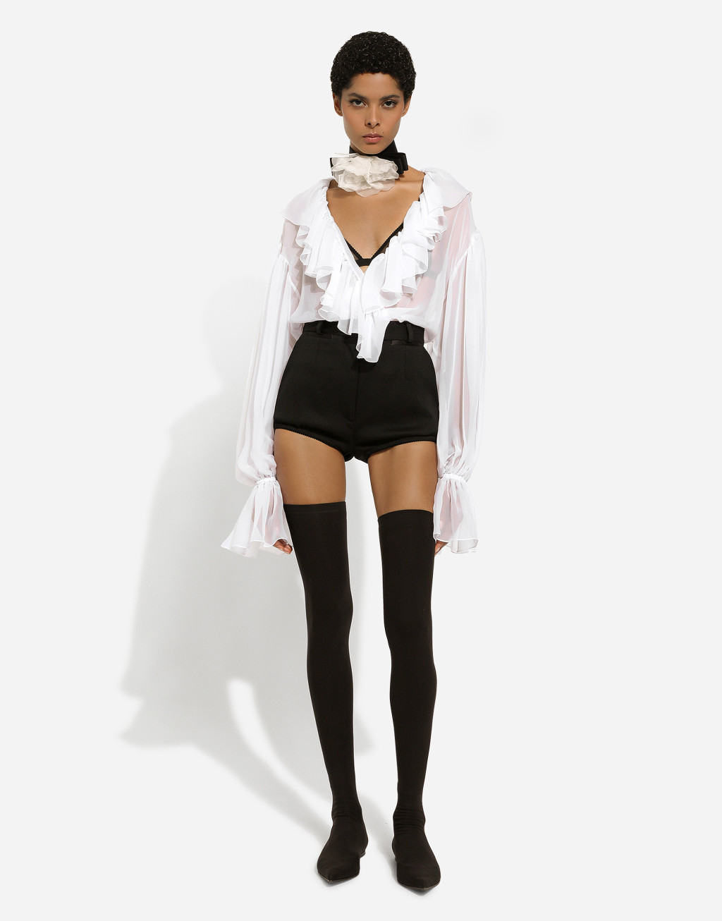 荷叶边雪纺罩衫3