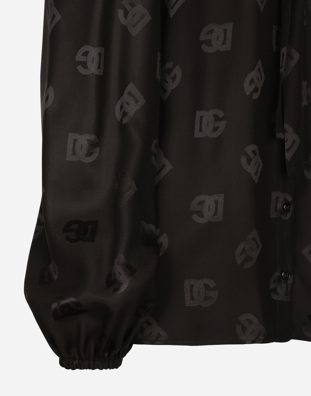 整体 DG 徽标提花真丝衬衫7