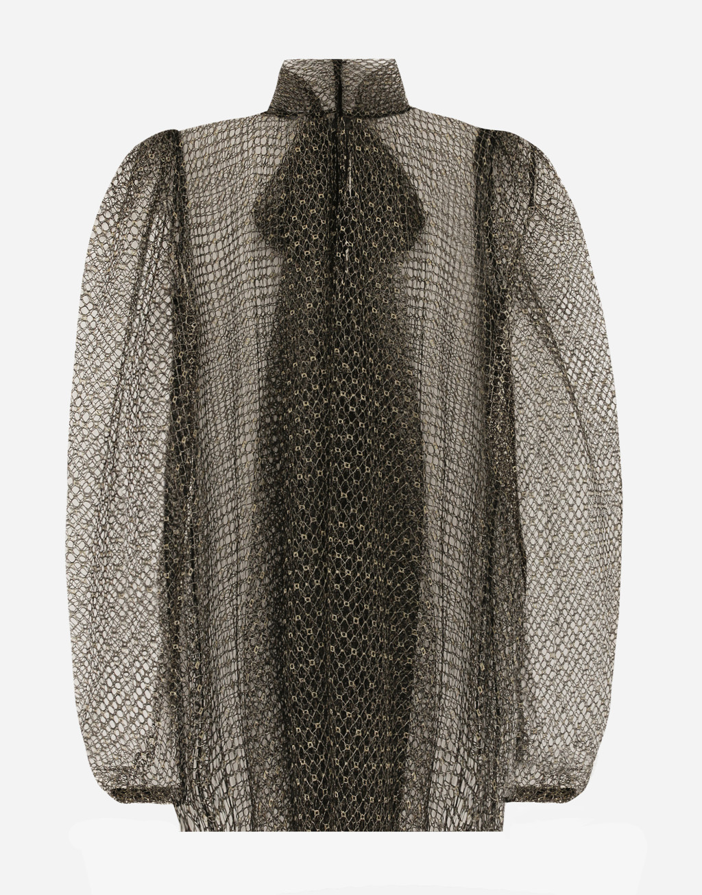 蝴蝶结衣领网布罩衫2