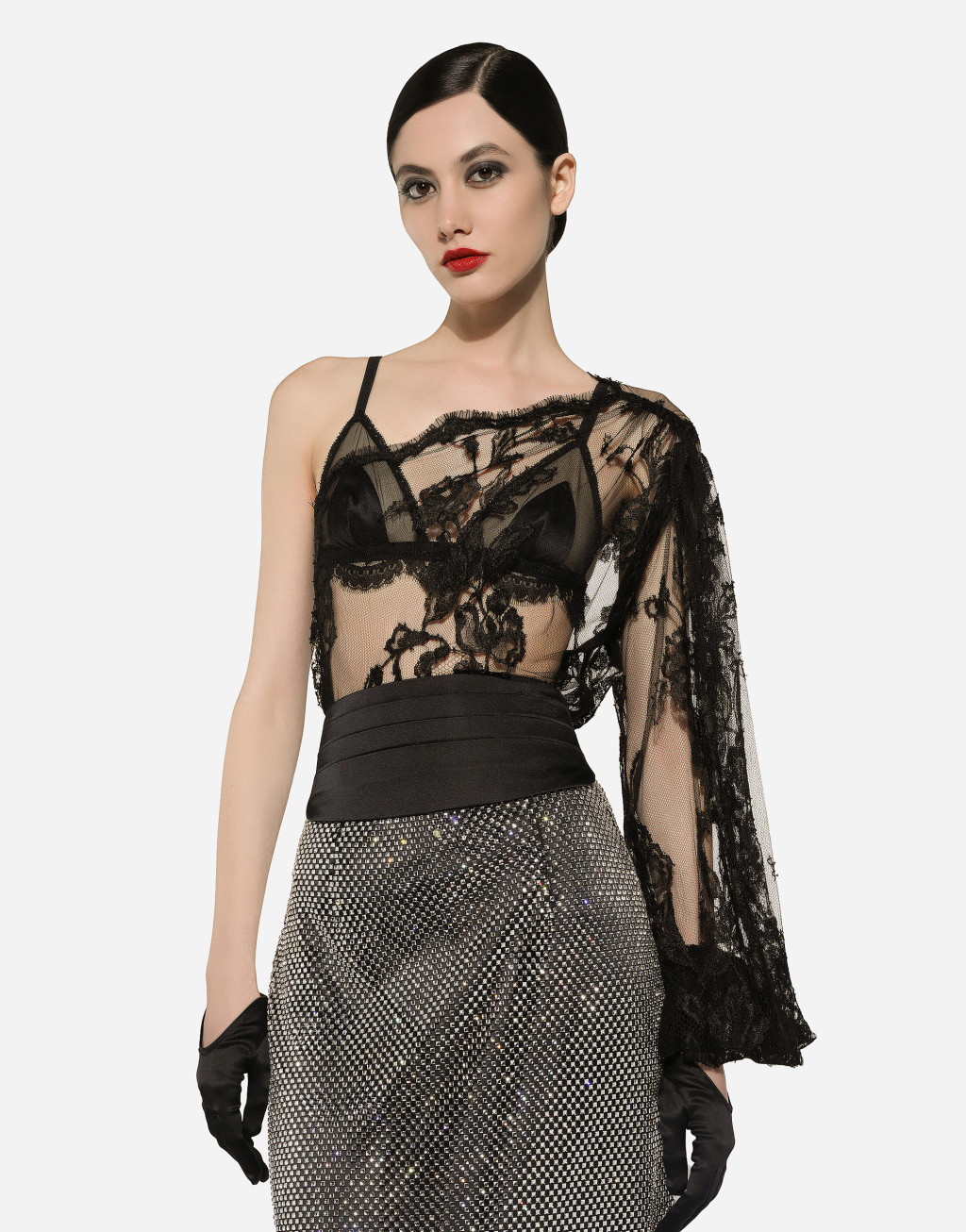 Chantilly 蕾丝单肩罩衫5