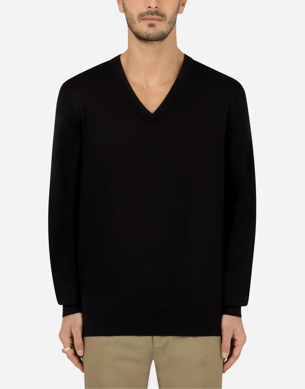 羊绒 V 领针织衫