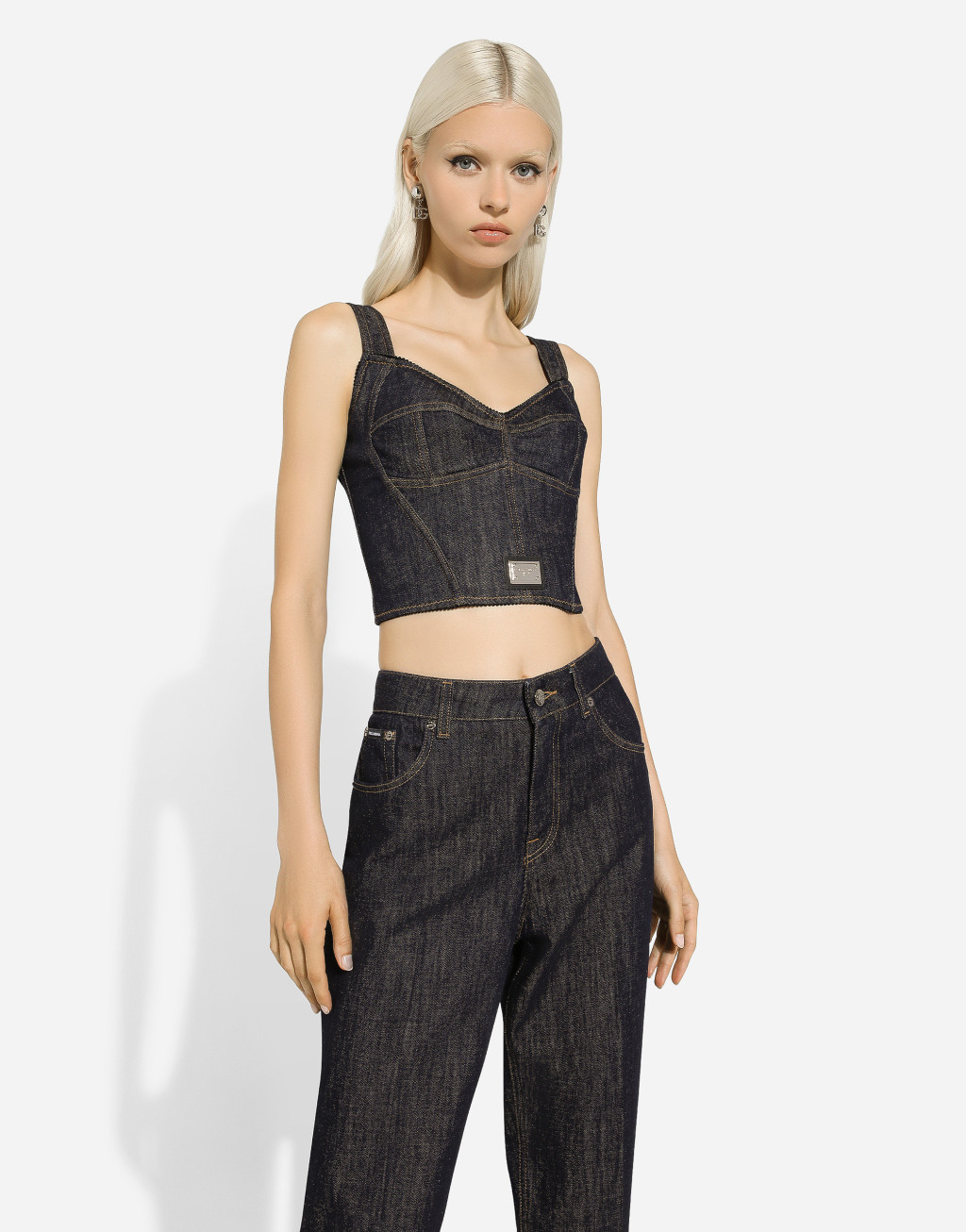 标牌丹宁束身上衣4