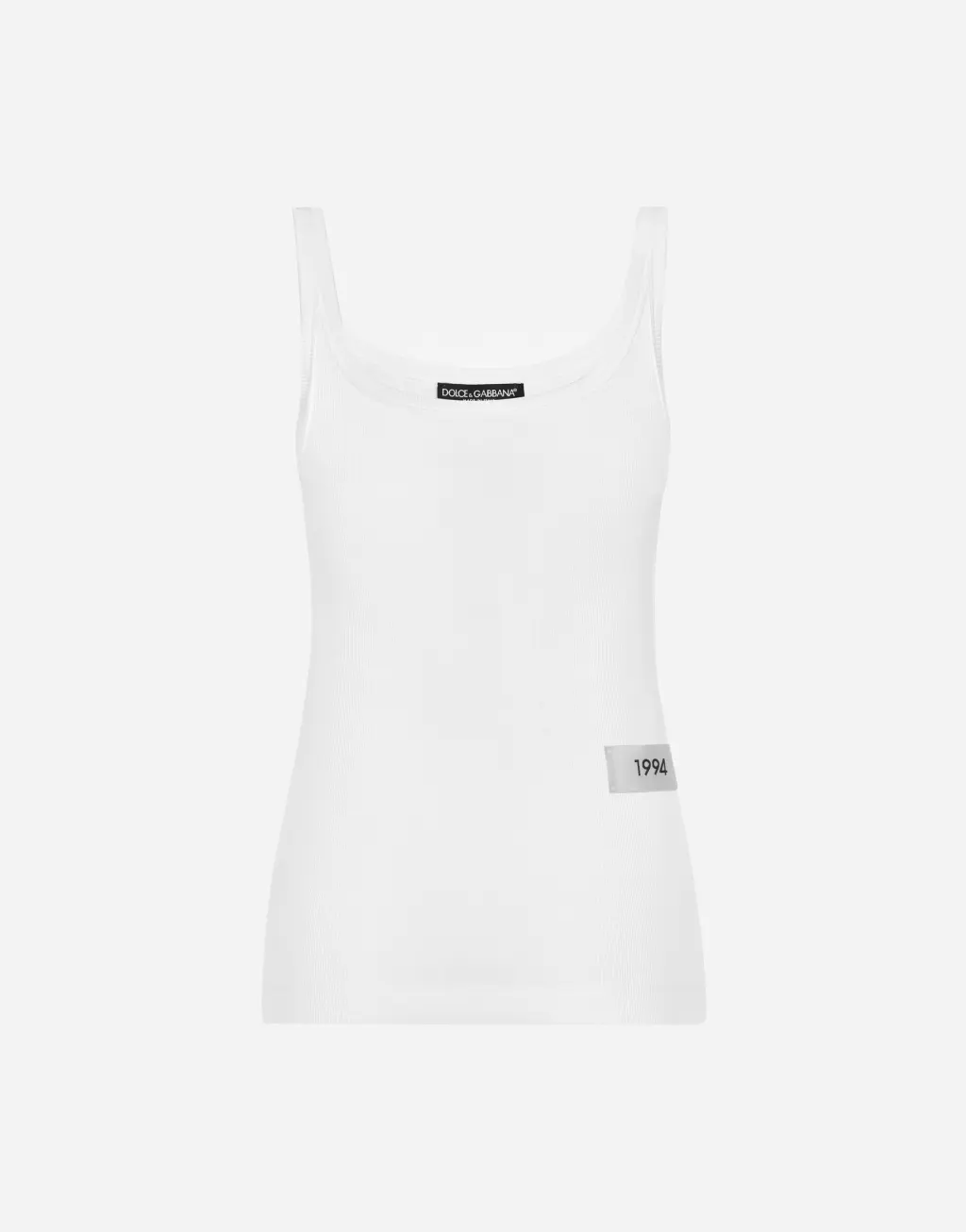 Re Edition 标签细罗纹棉质背心