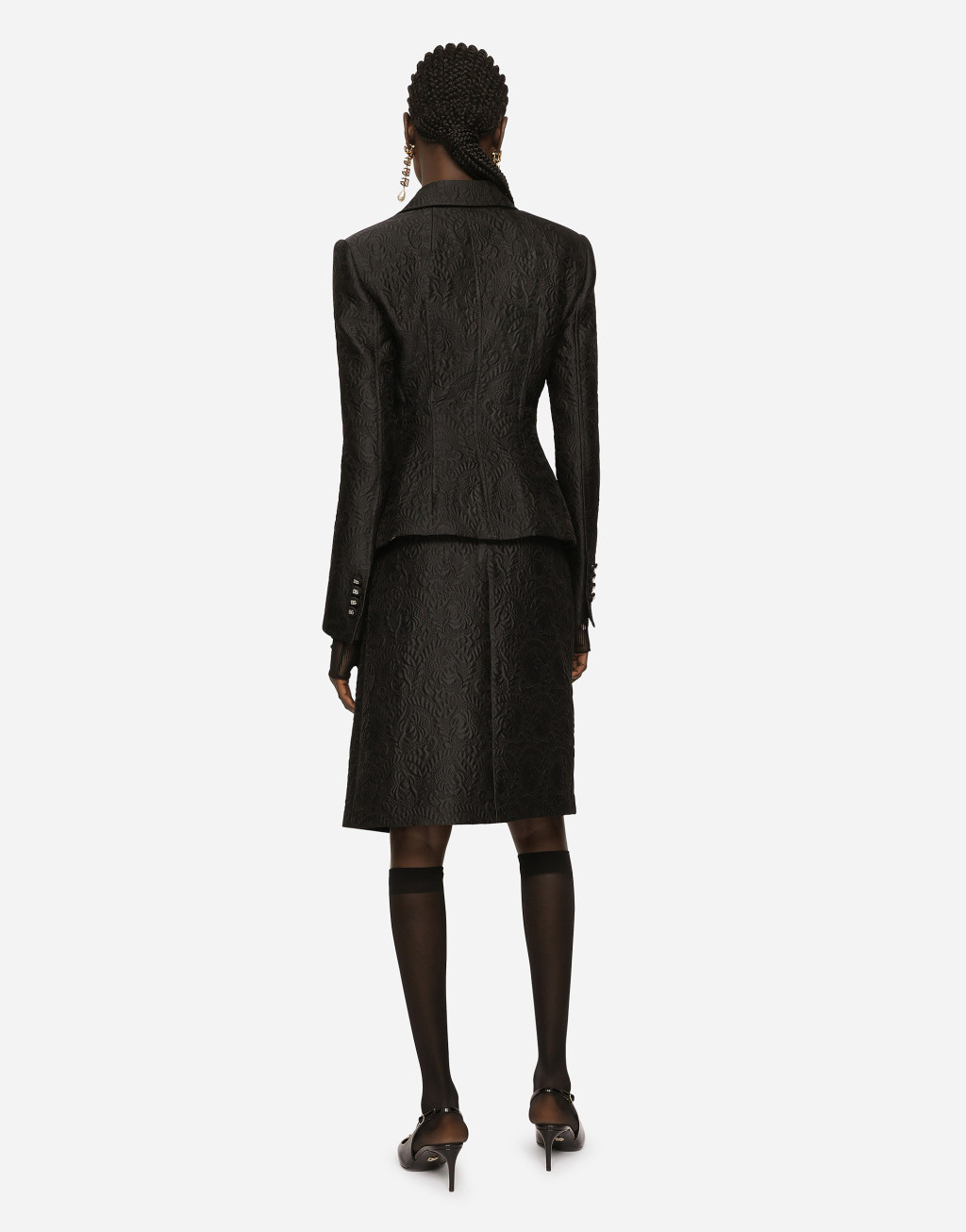 花卉提花单排扣夹克5