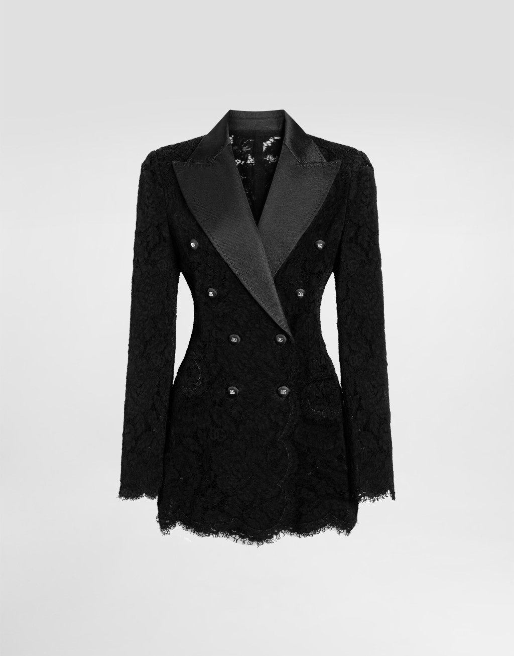 徽标弹力蕾丝 Turlington 夹克1