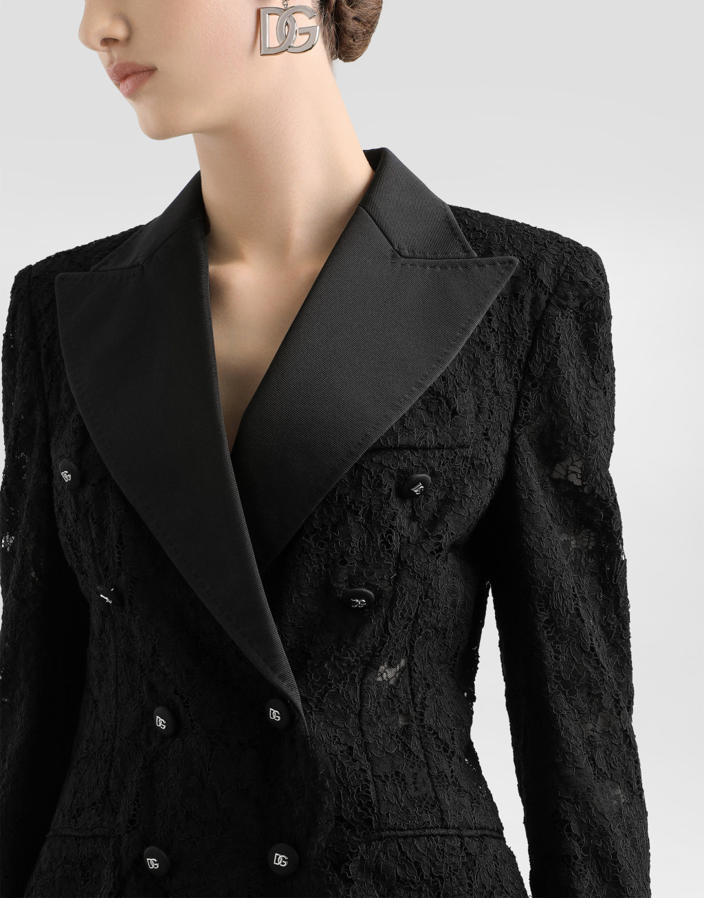 徽标弹力蕾丝 Turlington 夹克4