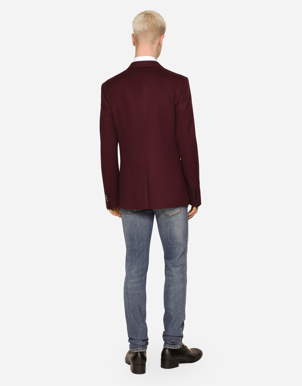 DG 拼饰羊绒与羊毛双排扣夹克3