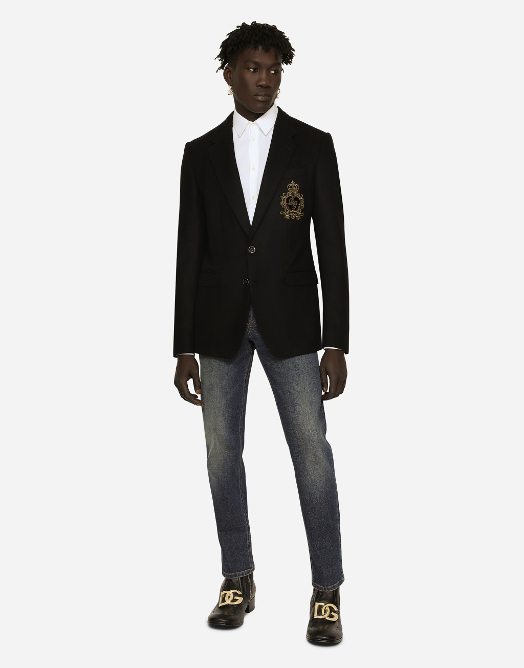 拼饰羊绒与羊毛单排扣夹克2