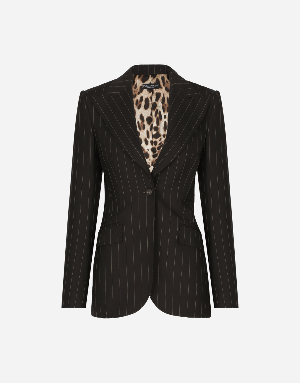 细条纹羊毛单排扣 Turlington 夹克1