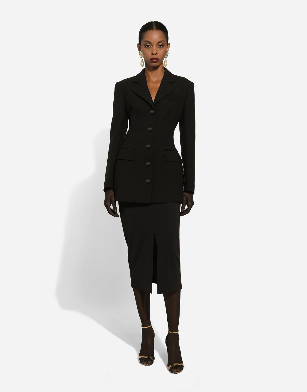 Dolce 羊毛卡迪单排扣长夹克3