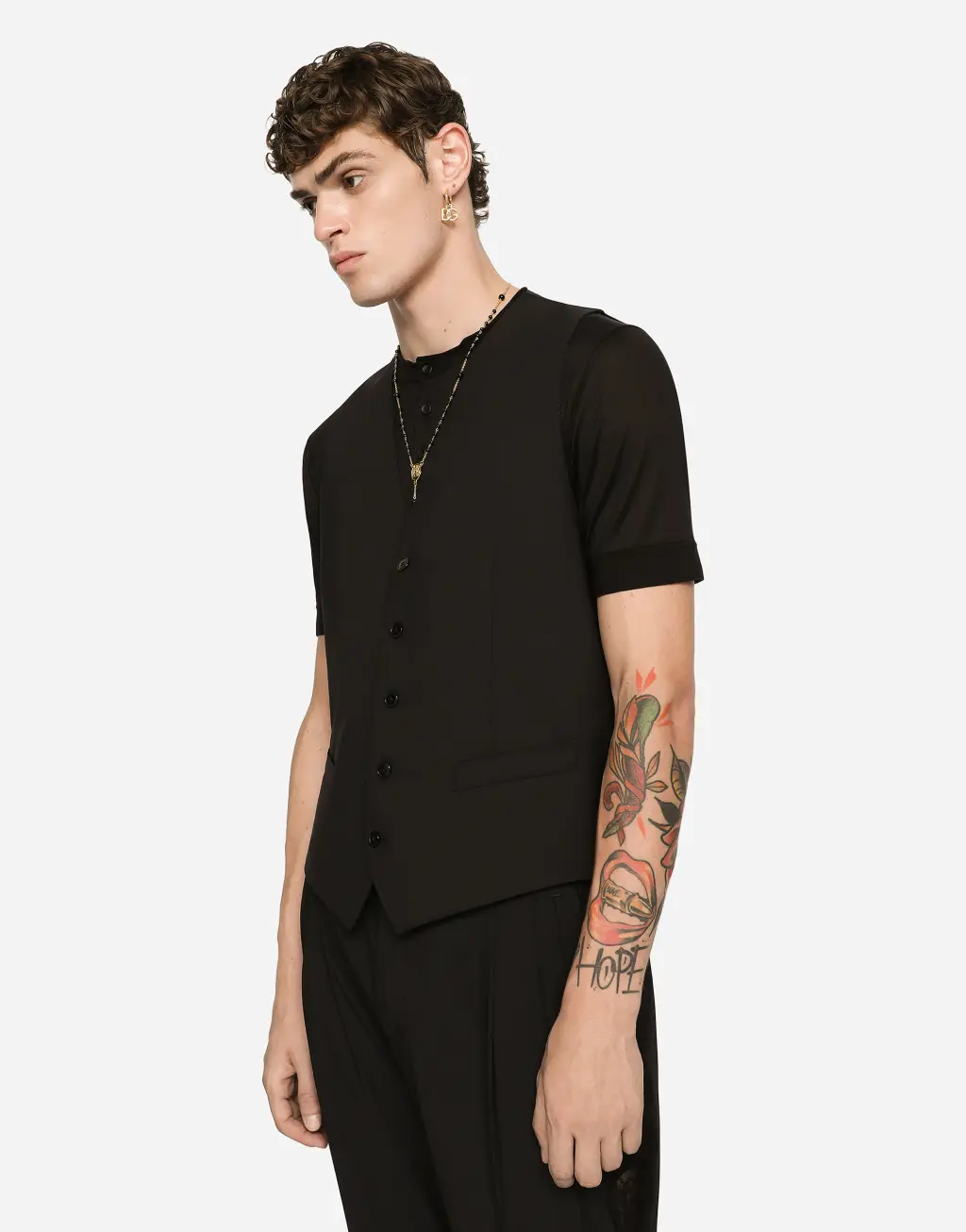 五粒扣羊毛马甲